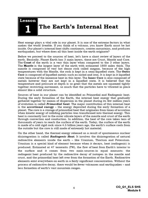 the thermal energy released as a result of spontaneous|ELS Q1 Module 6 The Earth s Internal Heat .